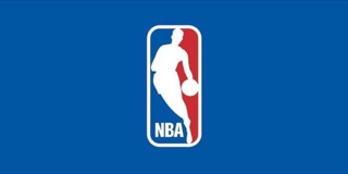 Logo da NBA sobre fundo azul